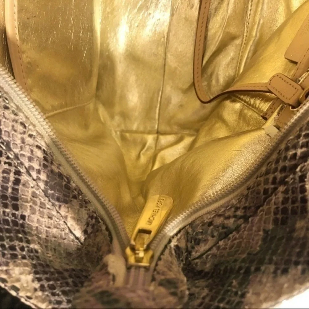 Michael kors snakeskin embossed tote bag
